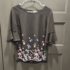 Floral Black Women's Top